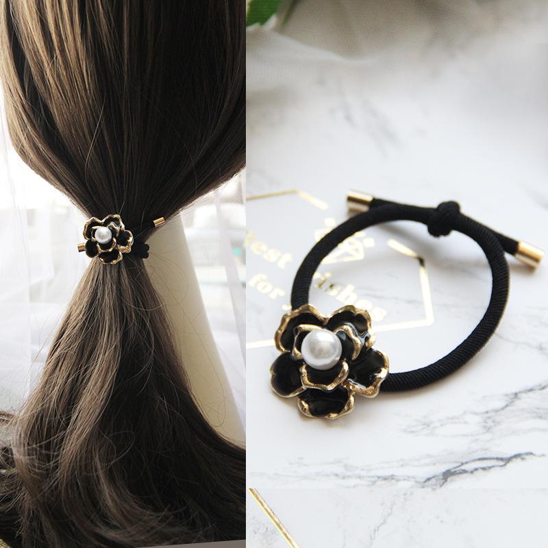 Korean Rhinestone Elegant Scrunchies Women Girls Elastic Hair Rubber Band Accessories Tie Hair Ring Rope Headdress