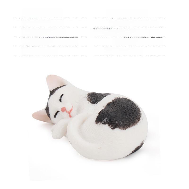 Set Jucării Pisoi Alb-Negru pentru Copii - Ornamente Model Pisică Rurală Chineză