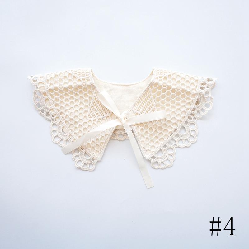 Baby Lätzchen Neugeborenes Spitze Weiß Falscher Kragen Kinder Fütterungslätzchen Baumwolle Mädchen Retro Spucktuch Säugling Sabberlätzchen Brustlatz