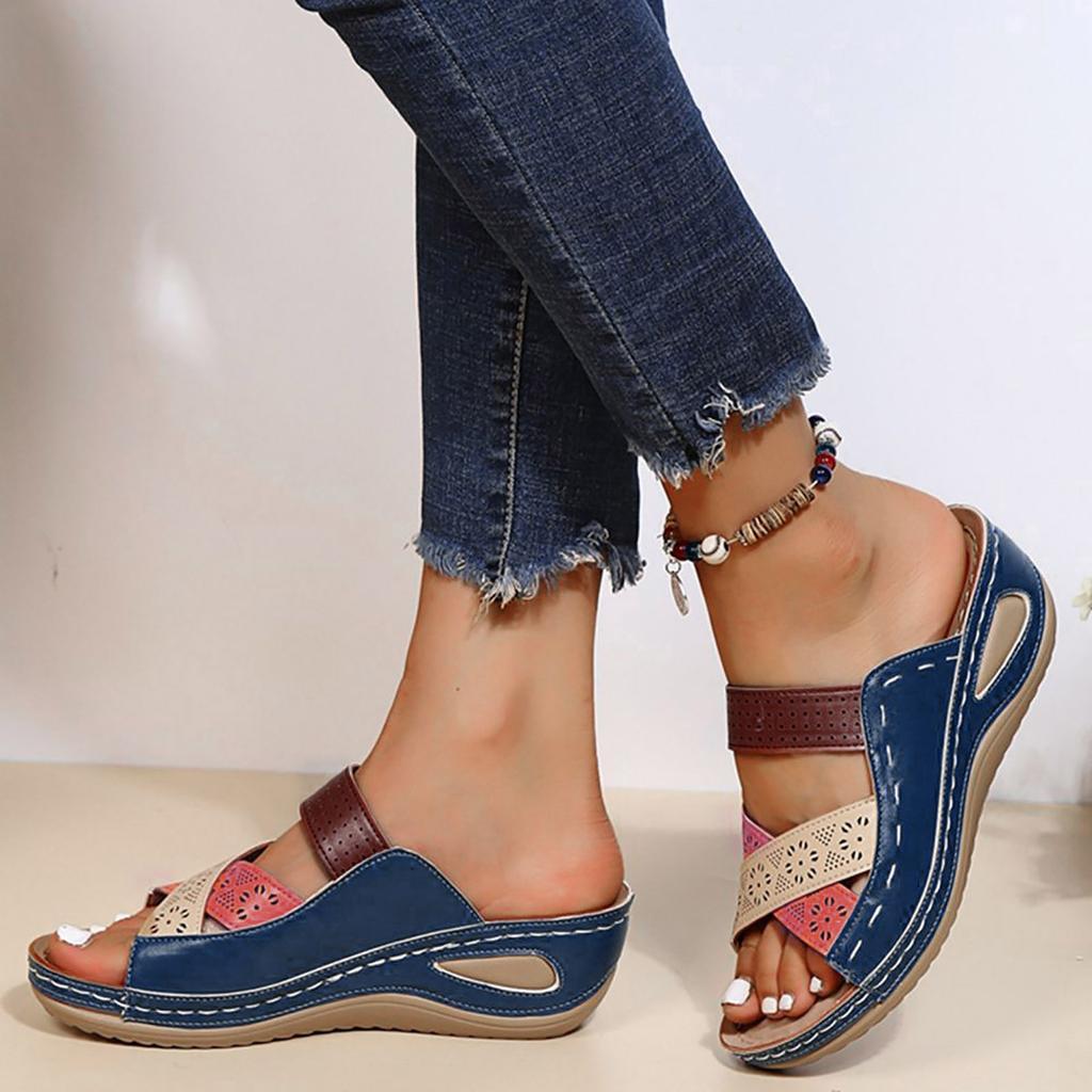 Sandals For Women Pumps Women Shoes Comfortable Soft Sole Wedge Sandals Fashionable Outdoor Open Toe Bohemian Sandals For Woman