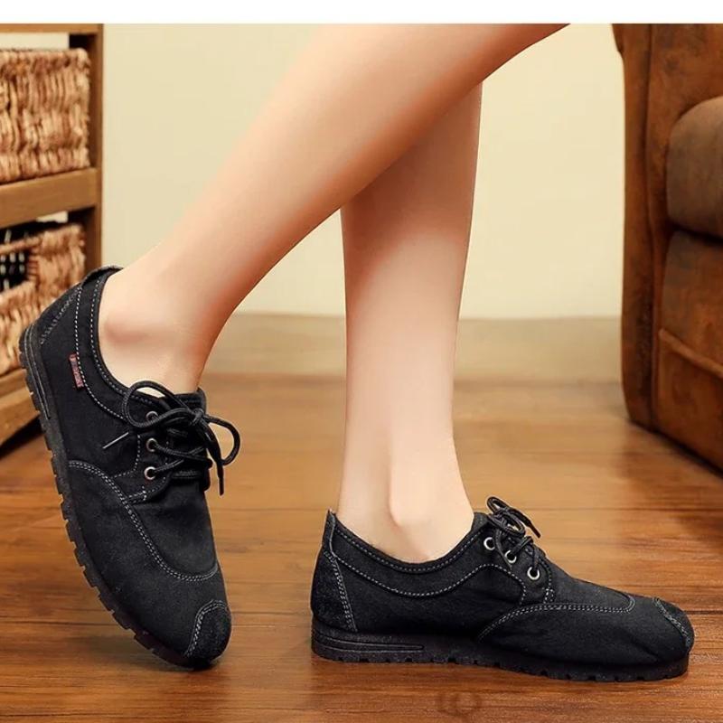 Walk Women Fashion Canvas Casual Shoes Lacing Platform Candy-colored Out-door Washed Cloth Shoes