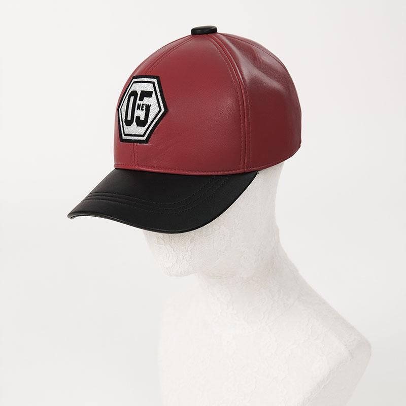 Wholesale Custom Leather Patch Adult Retro Trucker Cap Hat Retro Trucker Hat 58-60cm красный