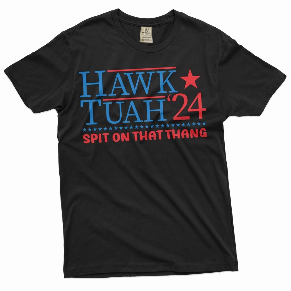 Мужская смешная футболка Hawk Tuah Shirt 2024 spit on that thang tee вирусная футболка для девушки Унисекс Футболка M