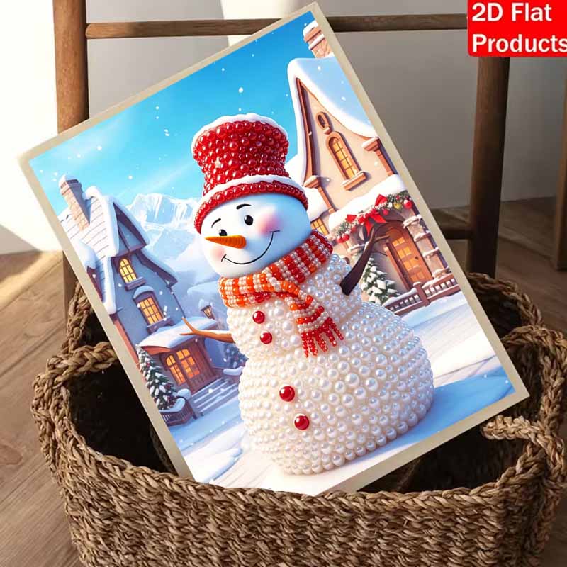 Weihnachts-Schneemann Perlenmalerei Kunst Malset Handgemachtes DIY Heimdekoration Malerei