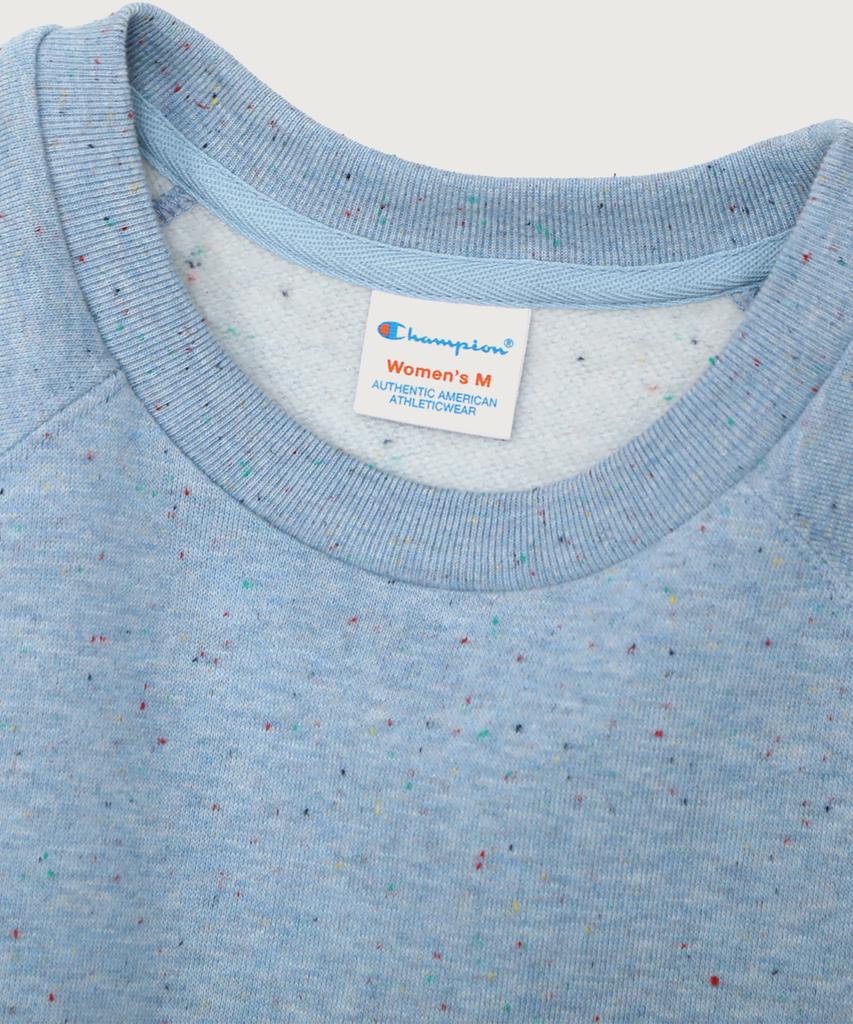 Champion Women'S Heart Logo Loose Fit Sweatshirt Light Blue