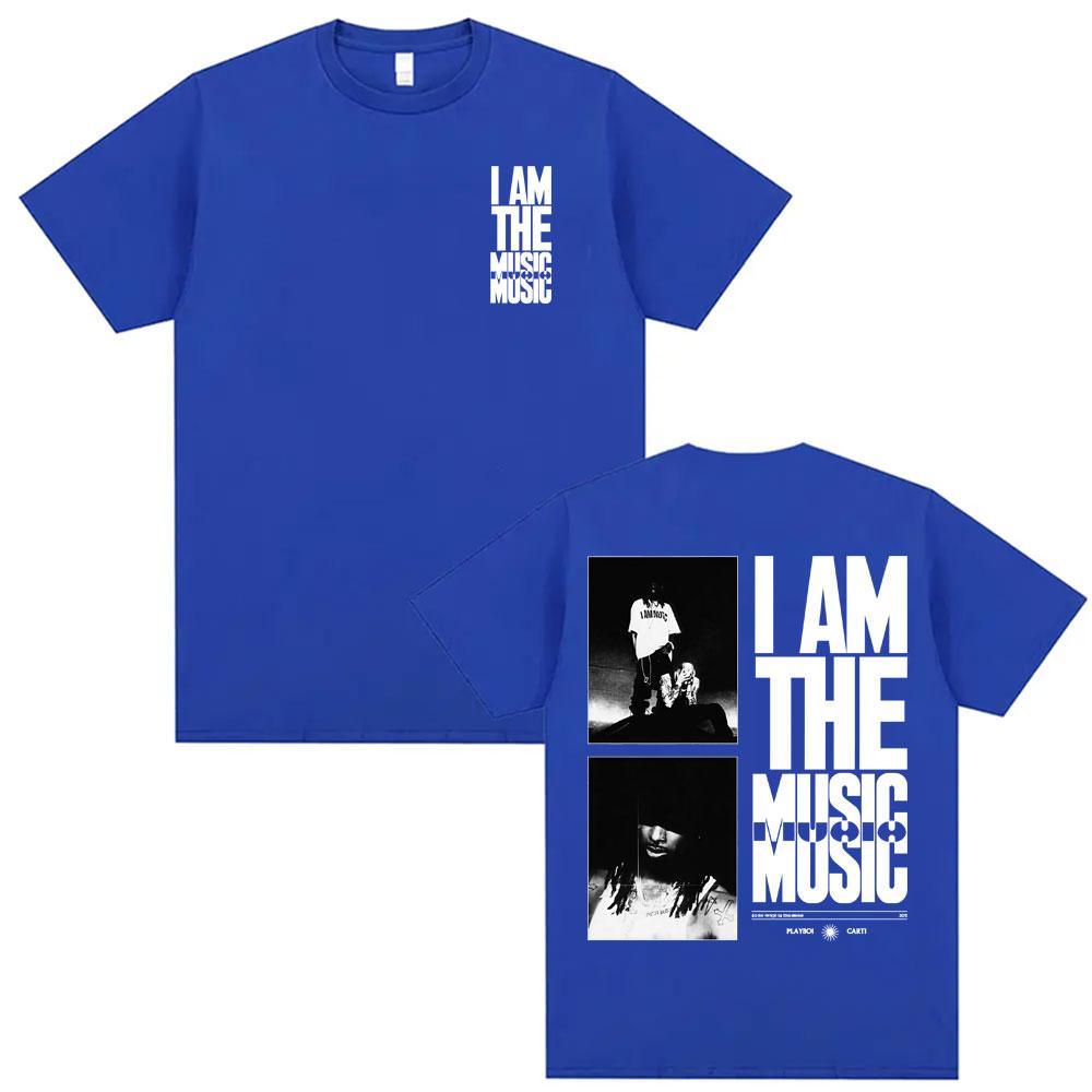 Playboi Carti I AM MUSIC Album Cover T Shirt Mens Clothing Harajuku Hip Hop Street Summer Male 100 Cotton Oversized Tshirts