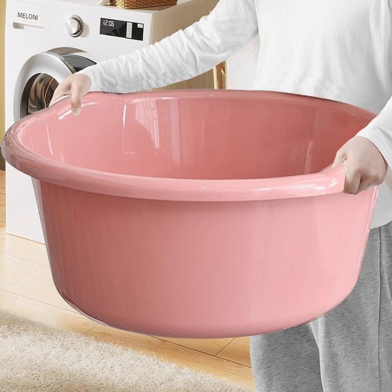 Extra Large Durable Plastic Washbasin for Laundry, Dormitory, Foot Soaking, and Baby Bathing