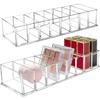 2PCS 8 Compartments Eyeshadow Makeup Organiser Removable Clear Acrylic Cosmetic Storage Box Rawer for Dresser Washbasin Bathroom