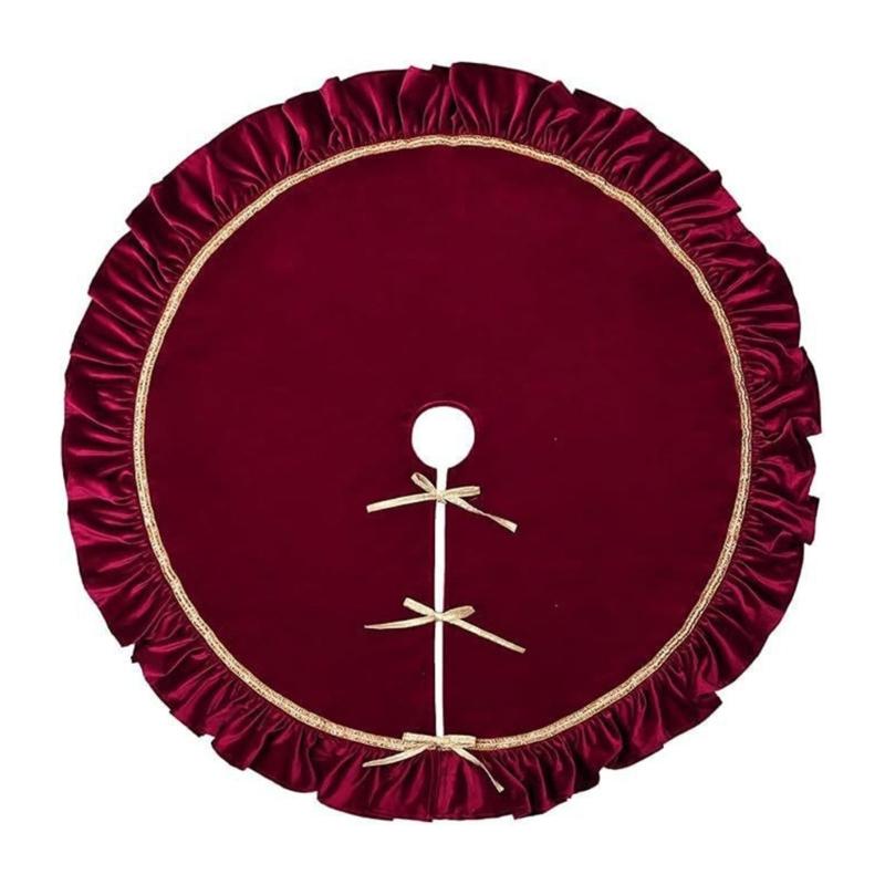 Holiday Tree Stand Cover Soft Christmas Tree Skirt with Round Shape, 120cm/47inch Base Area Cover for Entryway Office Display and Indoor Use