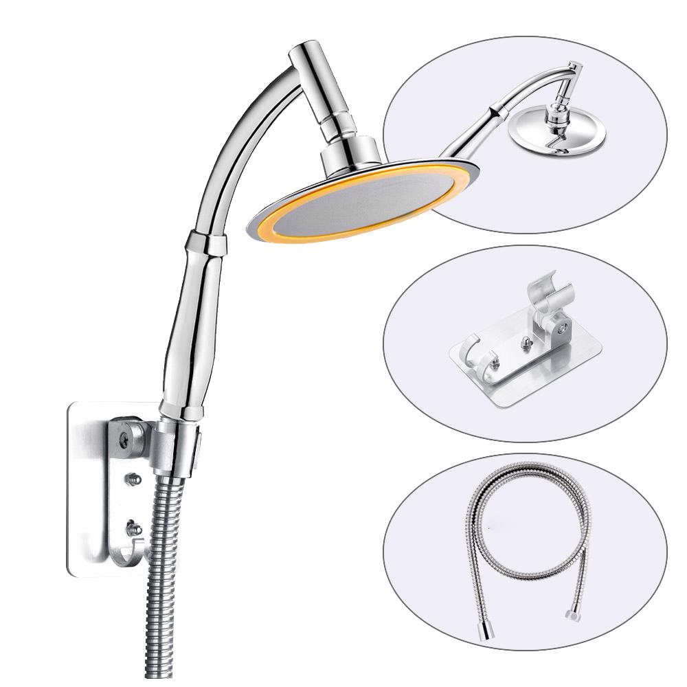 360° Soffione Doccia Alta Pressione, PARFCO 1/2 Soffione Doccia Grande, Nero Soffione Doccia Fisso con Wasserfilter, 6 Pollici/30 cm Doccia