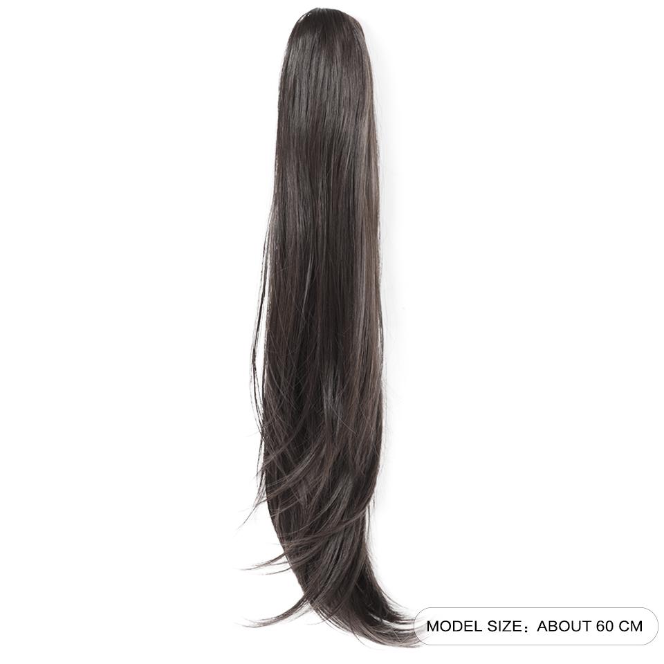 WTB Synthetic Wig Women Straight Ponytail Hair Extension Wig Small Clip-in Style Medium Length Straight Ponytail