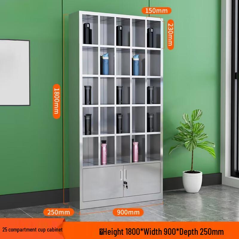 WEZHO Stainless Steel Employee Cup Storage Cabinet