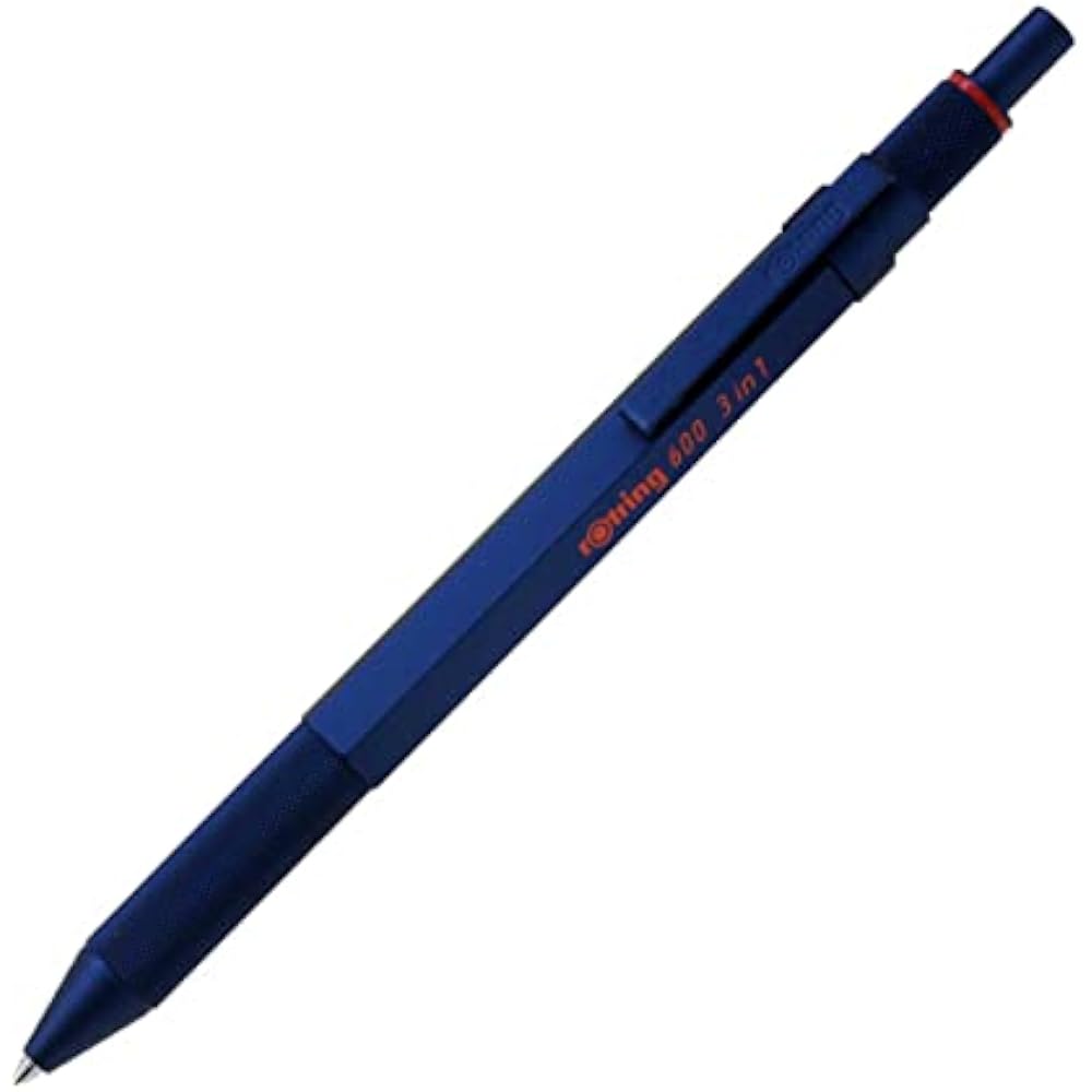 RotRing Rotling Multifunction Pen 600 Iron Blue 3 in 1 Ballpoint Pen 2 Colors (Red Black) & Mecha...