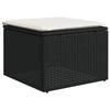 Vidaxl 11-Cz. Garden Lounge Set, Cushions Black Rattan Pe