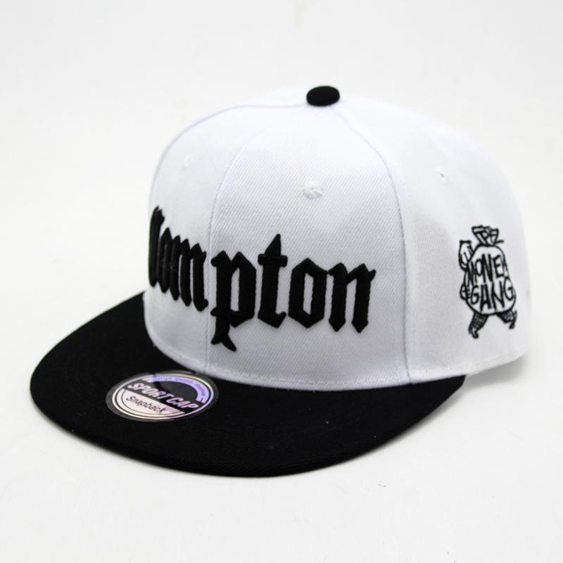 

Новая кепка COMPTON CAP для уличных танцев Snapback Hat Hip Hop Headwear для мужчин и женщин для взрослых Outdoor Casual Sun Baseball Cap XXL& 8Y белый