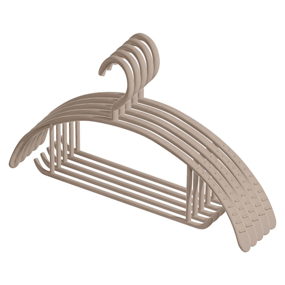 5 Pcs/Set Plastic Non-slip Clothes Hanger Wide Shoulder Adult Size Plastic Clothes Hanger Thickened Clothes Drying Rack