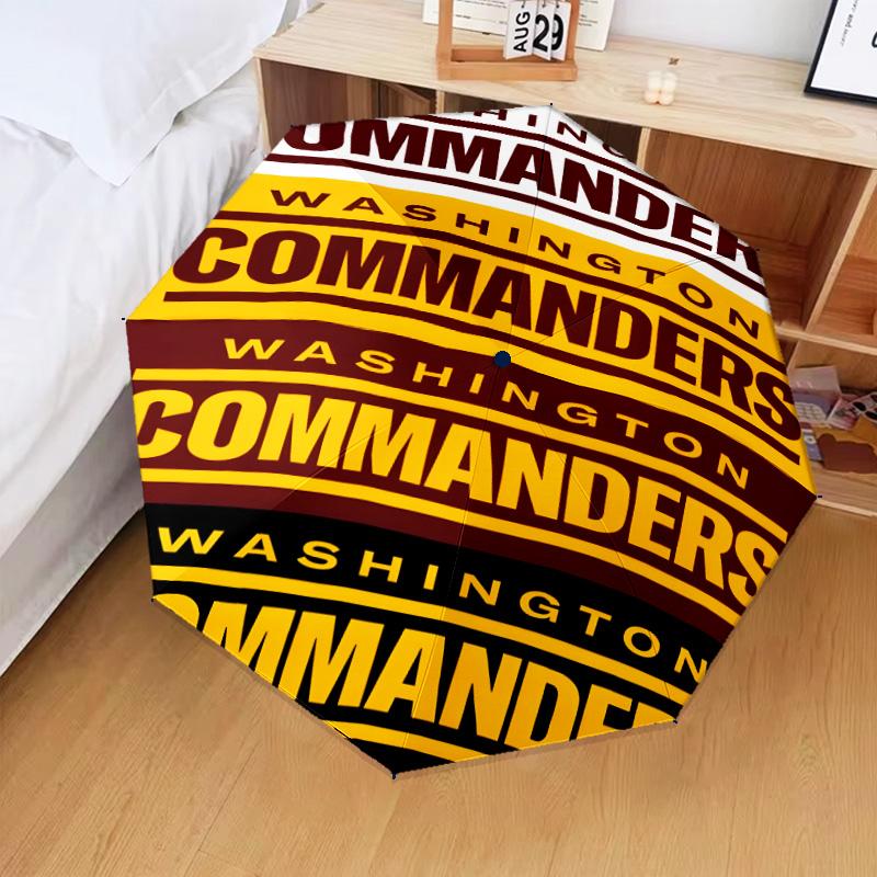 Washington Commanders Map Umbrella Folding umbrella, automatic umbrella 8-Frame for Travel, camping Use Gift for Halloween Christmas