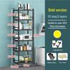 Xuanyong Black Stainless Steel 6-Tier Storage Rack with Wheels