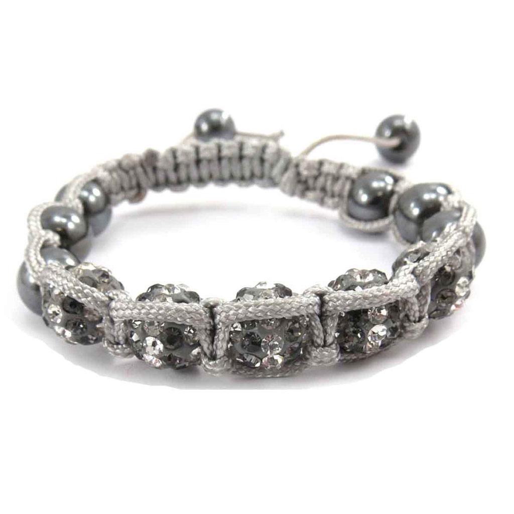 Les Trésors De Lily [J8951] - Gray 'Shambhala' Ethnic Bracelet
