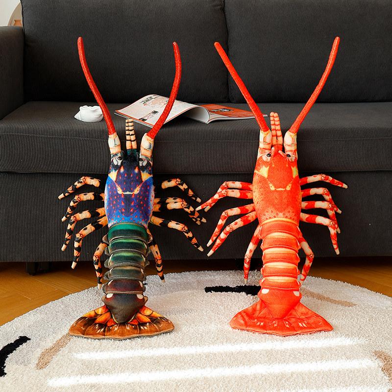TreasuringU Style 2 Spiny Lobster Plush Toy Cool Colorful Lobster Stuffed Doll Cute Lobster Plushies Home Decor Birthday Gifts