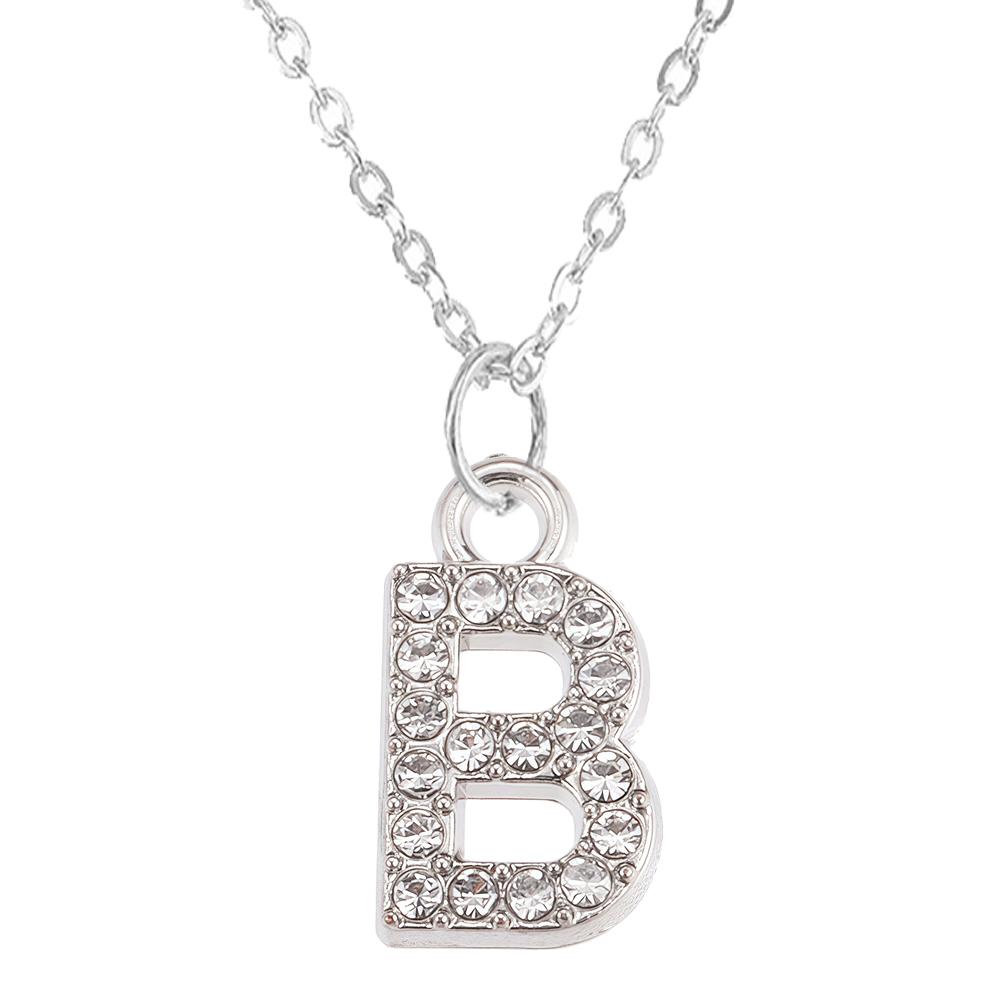 Mode Glanzende A-Z Letter Hanger Bedel Ketting 26 Initialen Alfabet Naam Sleutelbeen Ketting Feest Valentijnsdag Sieraden Cadeau