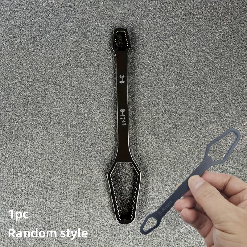 3pcs Set Multifunctional Black Torx Wrench | Adjustable Self-Tightening Dual-Head Wrench with 3-24mm Sizes, 5mm Thick Durable Design and Portable