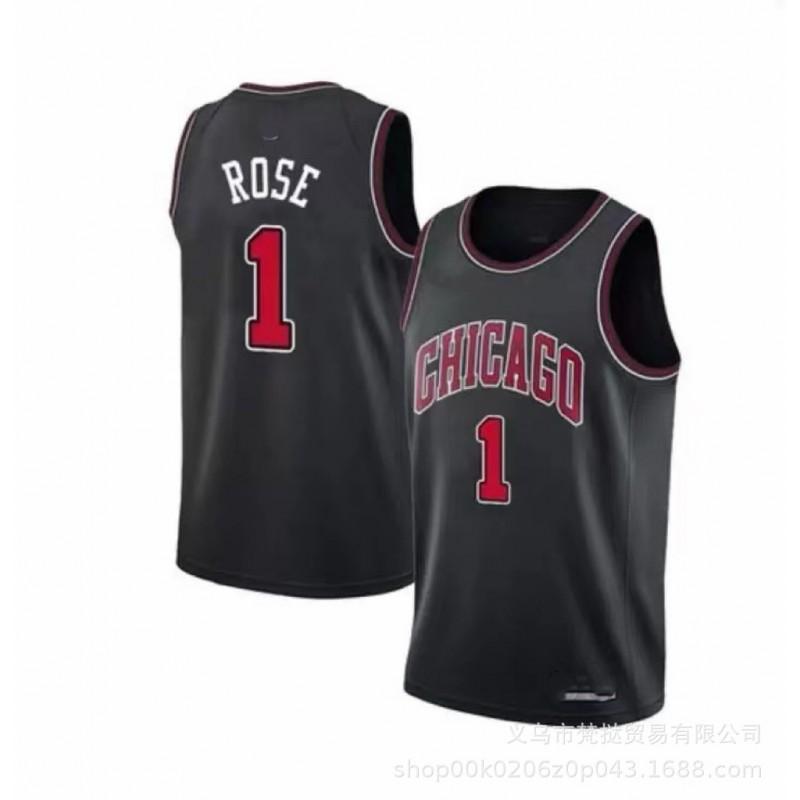 Chicago Bulls Basketball Jersey Men Women Short Sleeve V-Neck Cotton Breathable Athletic Wear Practice Game Fan
