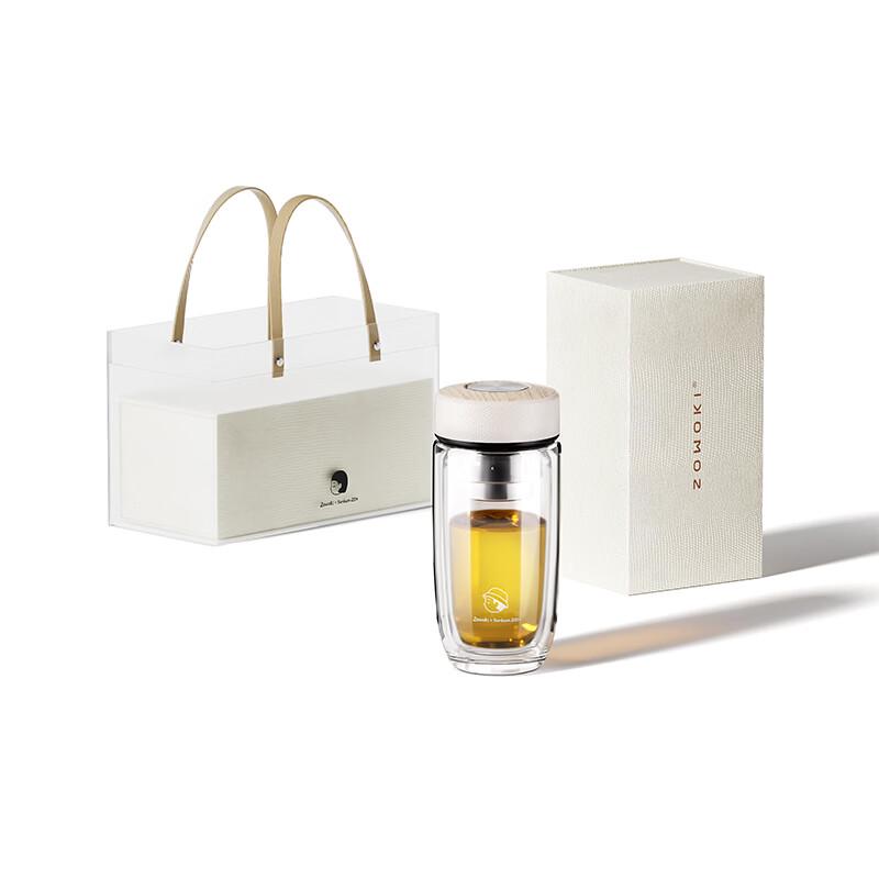 Zao Wu Ji Mu Xiao Bai 380ml Double-Layer Glass Tea Infuser Cup