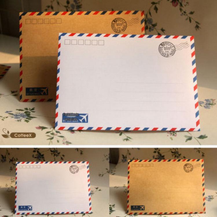 Set di Carta da Lettera Busta Stile Aviazione Retrò Coreano: Buste per Cartoline Lunghe e Carine per Spedire