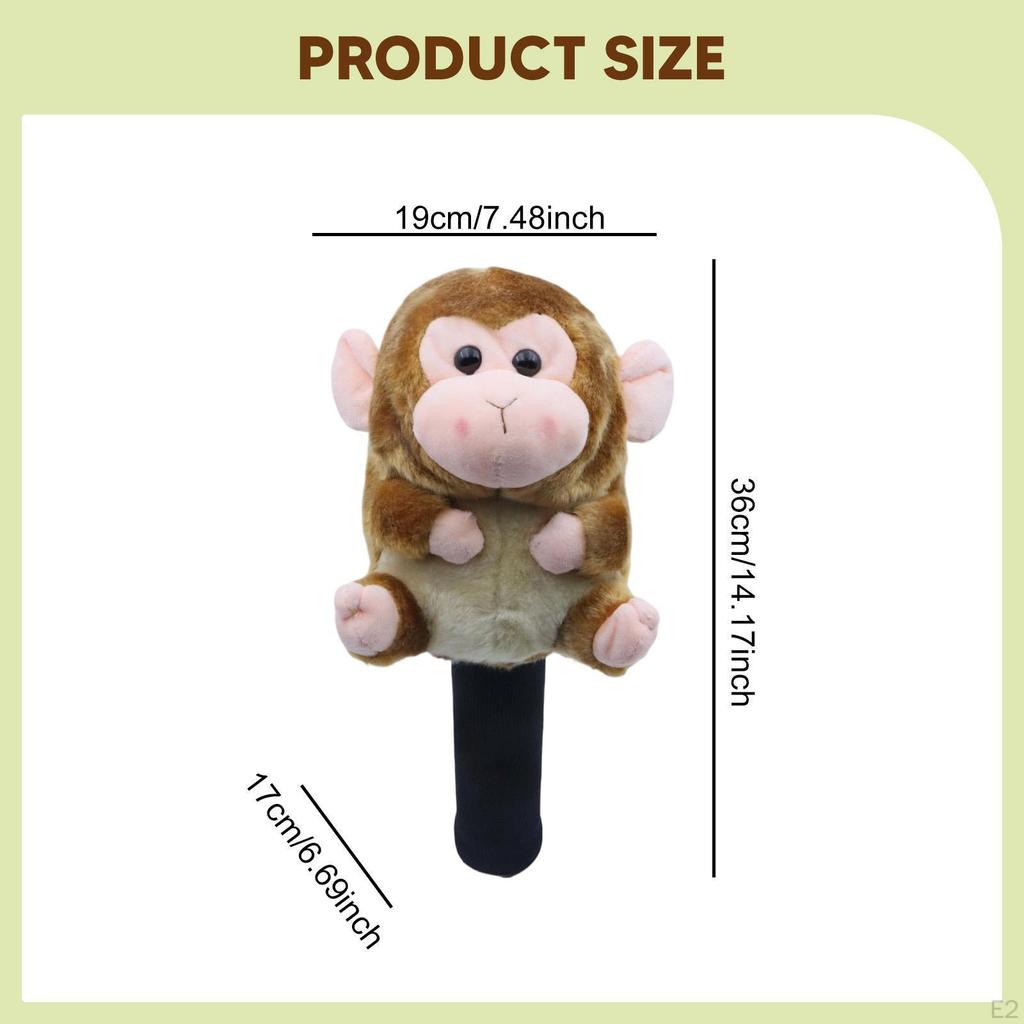 Małpa Zwierzę Ochraniacz Rękawa na Główkę Kija Golfowego Zabawny Pokrowiec na Główkę Prezent dla Golferów