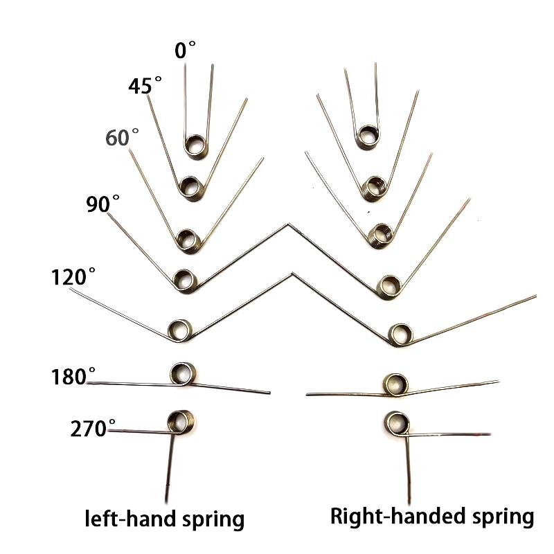 Wire Diameter 1.4mm Right Torsion Spring Return and Reset V-shaped Spring Right Rotation Spring Laps1/2/3/4/5lap 304SUS 10PCS