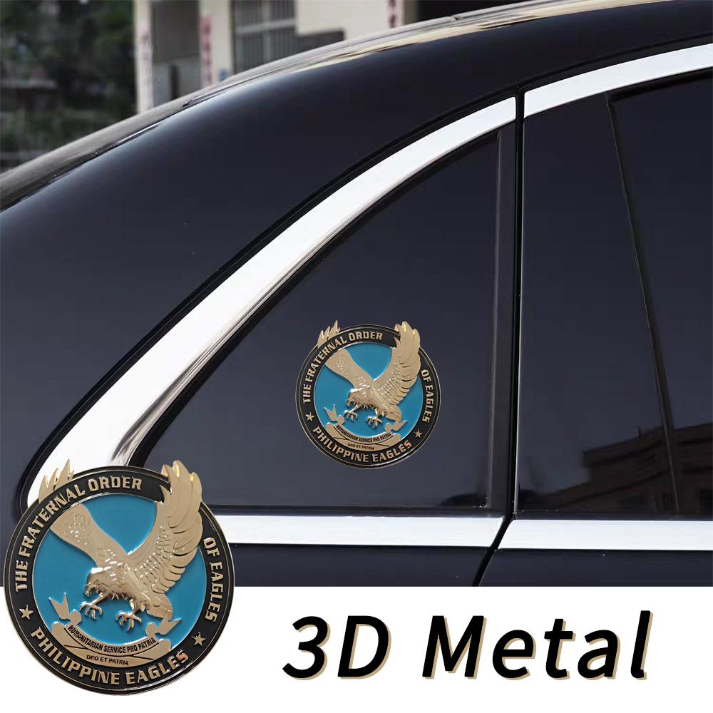 Masonic Car Emblem "THE FRATERNAL ORDER of EAGLES PHILIPPINE EAGLES" Zinc Alloy Symbol Gift for Freemason Cloth Accessories