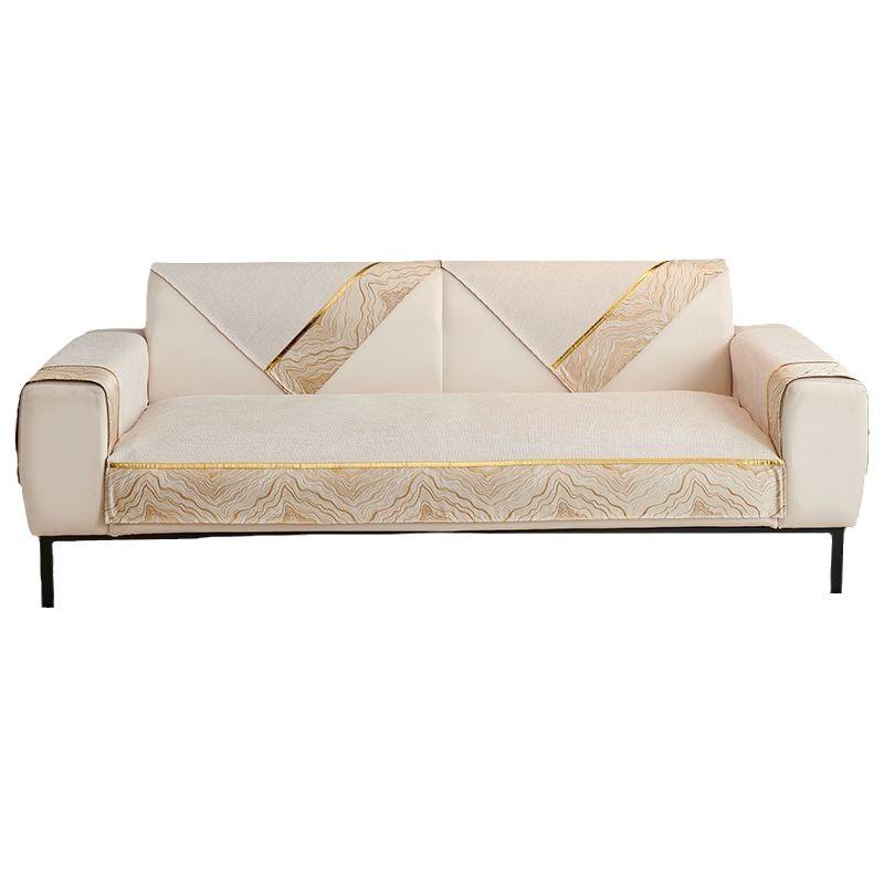 1pc Luxury Solid Color Chenille Sofa Cover Bohemian Pet Friendly, Non-Slip, Four Seasons Universal Sofa Cushion, Bedroom, Office, Living Room