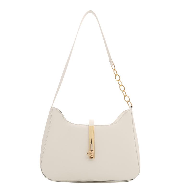 Women'S Bag Spring Small Square Bag Texture Hardware Pu Shoulder Bag Niche High-End Chain Oblique Span Bag