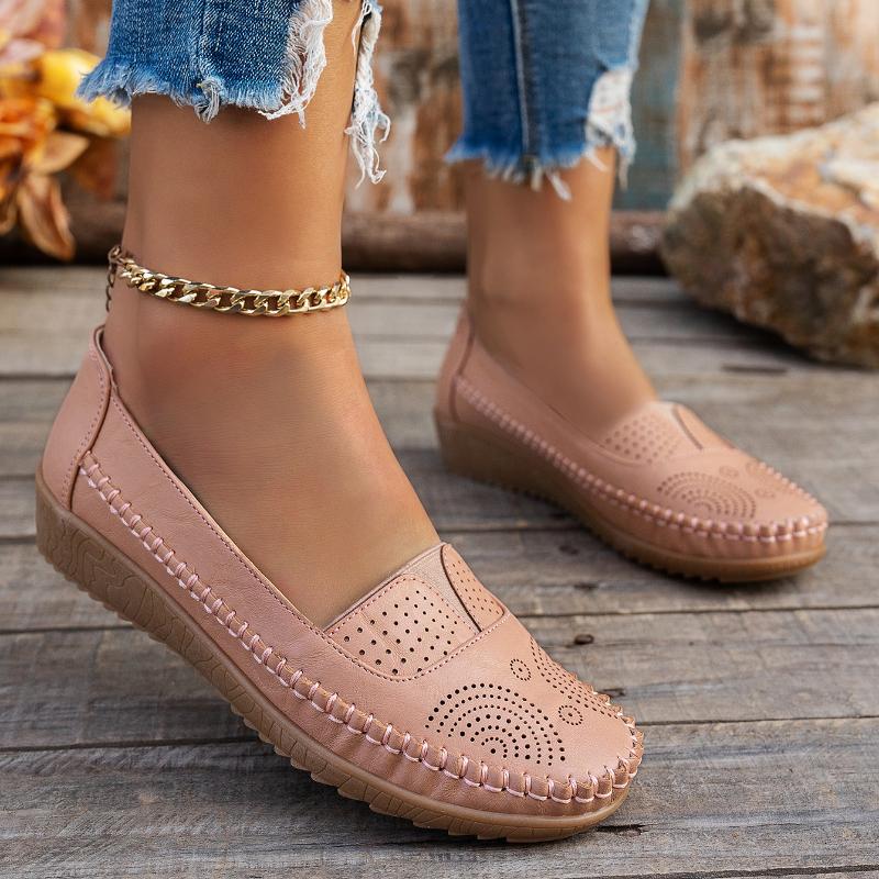 Women Loafers Casual Shoes 2026 New Fashion Breathable PU Leather Shoes for Women Sewing Flats Female Footwear Zapatos De Mujer