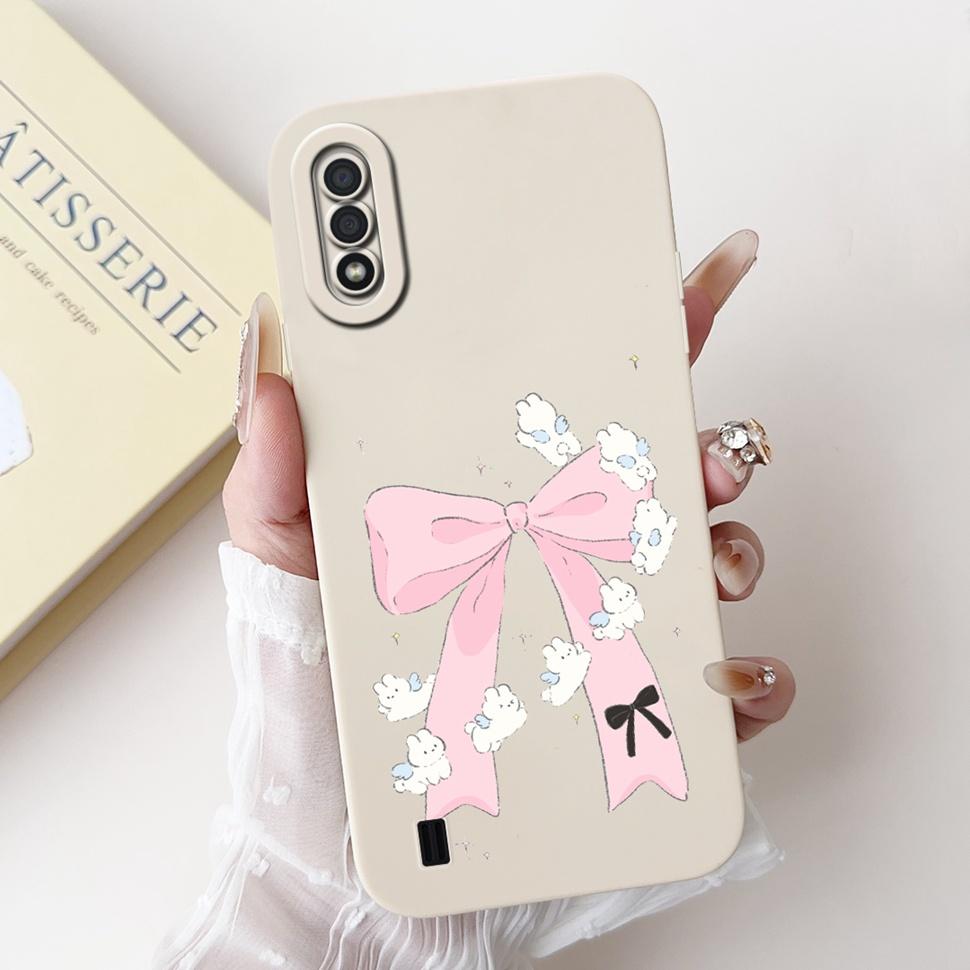 For Samsung Galaxy A01 Case Fashion Flower Painted Cover Soft TPU Matte Phone Case for Samsung A01 GalaxyA01 SM-A015F TPU