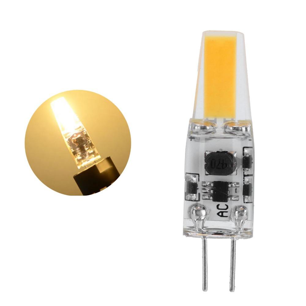 2PCS Warm White 3000K G4 LED Bulb AC/DC12V COB Chip Bulb Dimmable Light Bulb Under Cabinet Lighting