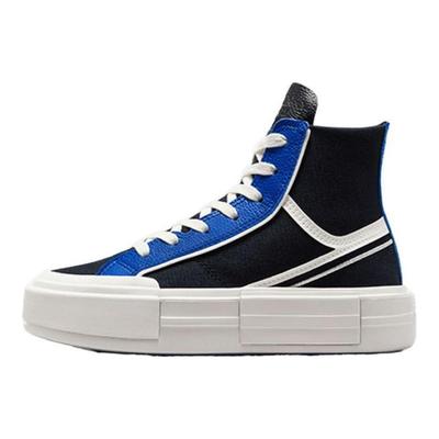 Chuck Taylor All Star Cruise Moto Komfortable Allsidige Støtdempende Høyhælte Kanvas Sko Unisex Joggesko Svart Blå A08006C