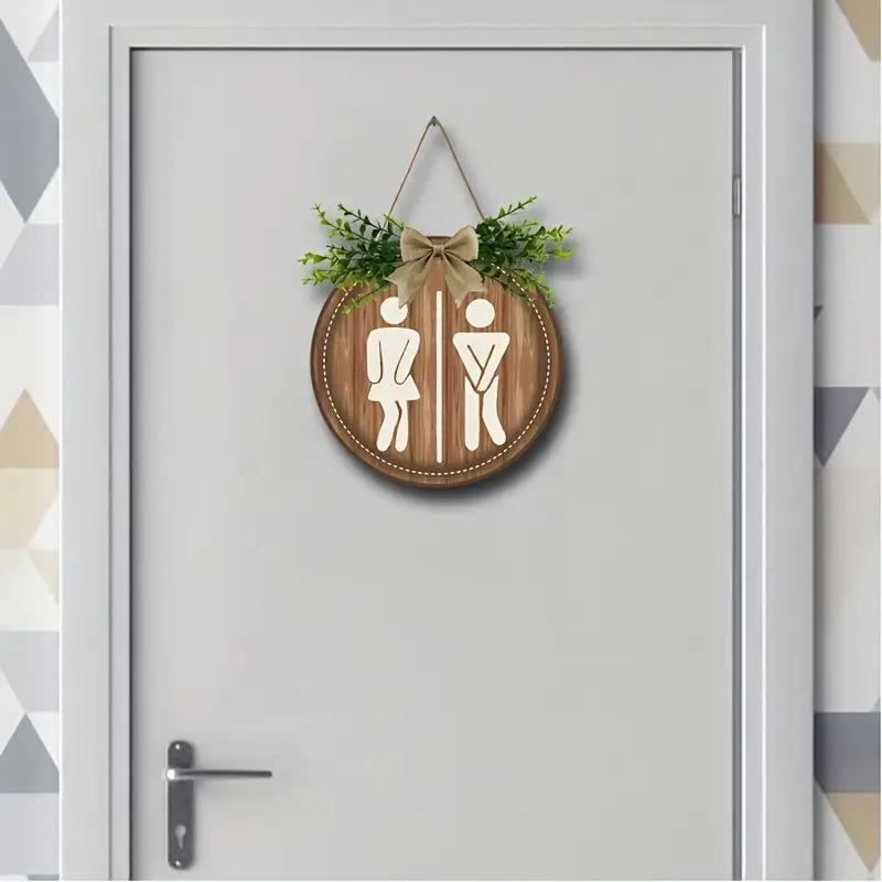 Wooden,Toilet Gender Hanging Sign,Bathroom Decorative Signage,Wall Hanging,Farmhouse Decorative Sign,Coffee Shop,Restaurant,Bar Decorative Signage