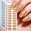 Europäische und Amerikanische Gel-Nagelsticker Kostenloses Backen Glitzerndes Pulver Nagelsticker UV-freie Gel-Nagelaufkleber