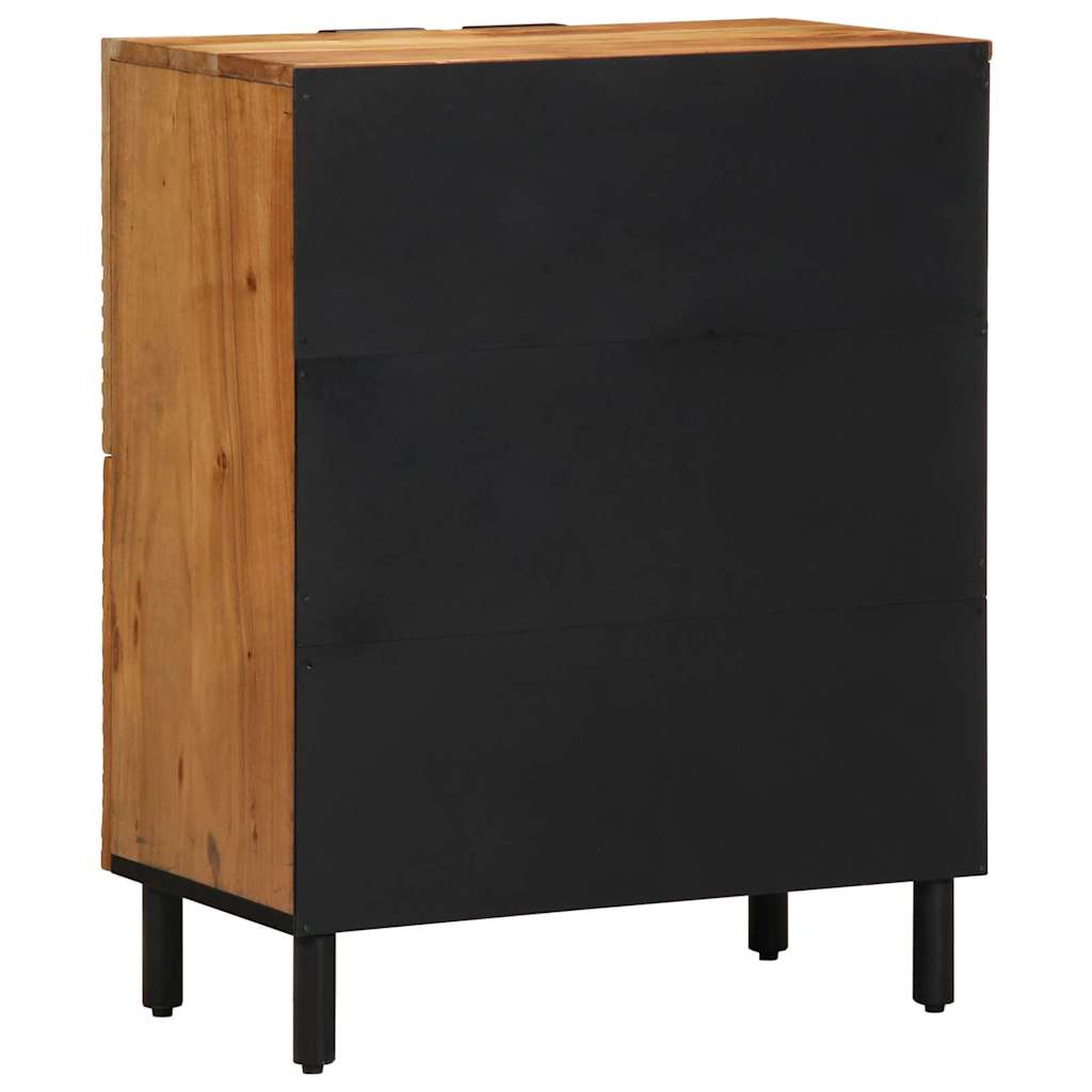 Sideboard with Shelf Brown 60 X 33 X 75 Cm Solid Mango Wood