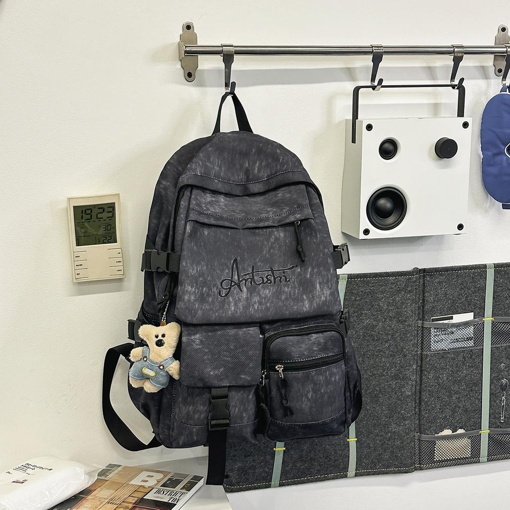 Schoolbag College Style High Value Versatile Commuter Casual Backpack New Backpack Multi-pocket Design Junior High School Student School Bag