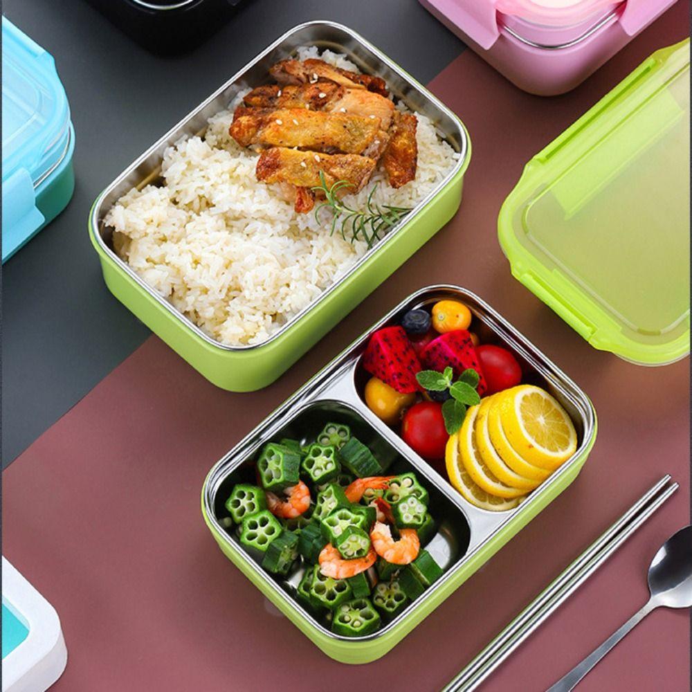 Rectangular Food Storage Box Leak-Proof Fresh-keeping Box Double Layer Thermal Lunch Box  Canteen