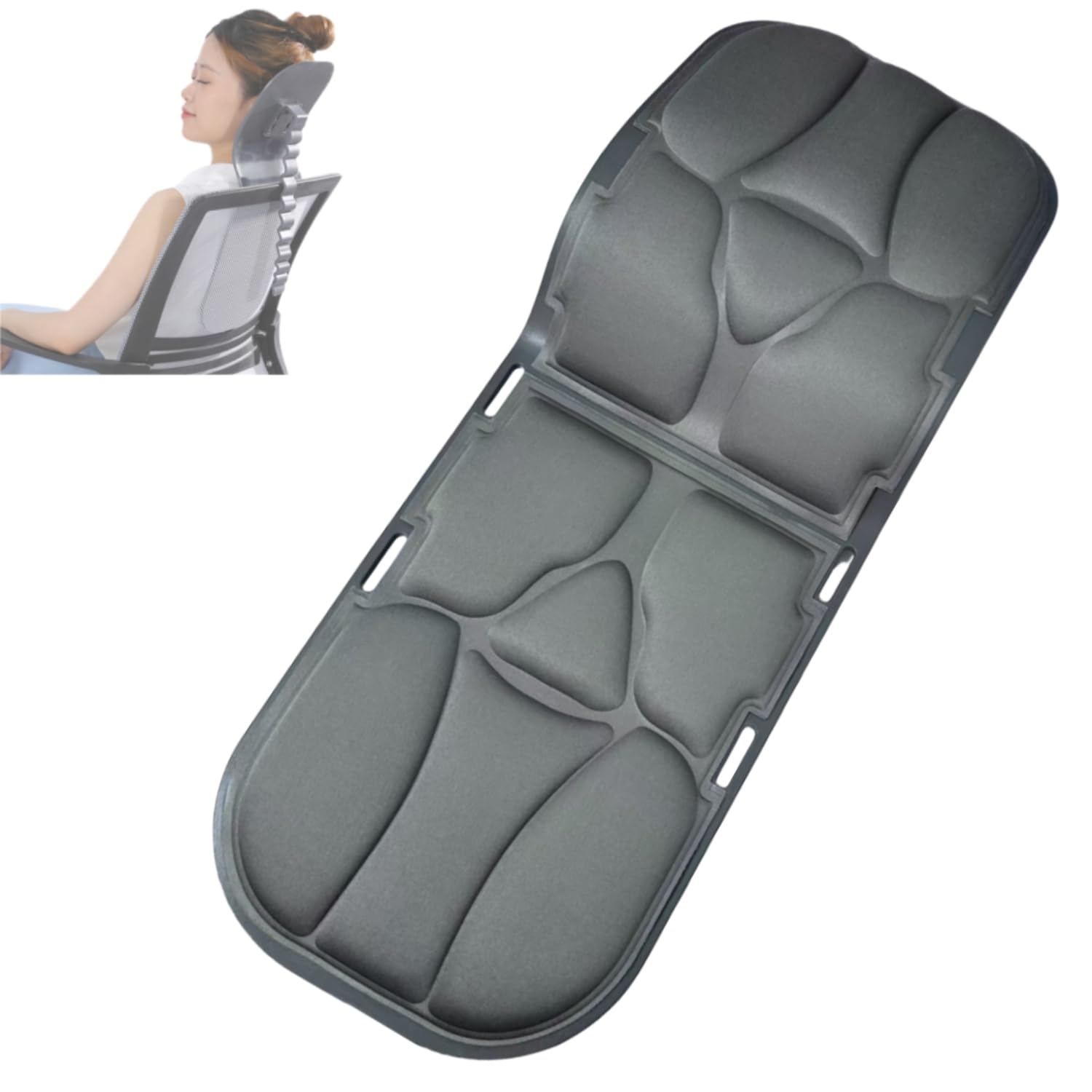 

Неоригинальный подголовник (Обновлено 2025) Удлиненная спинка, изогнутая конструкция рампы, подголовник 2 в 1 и серый