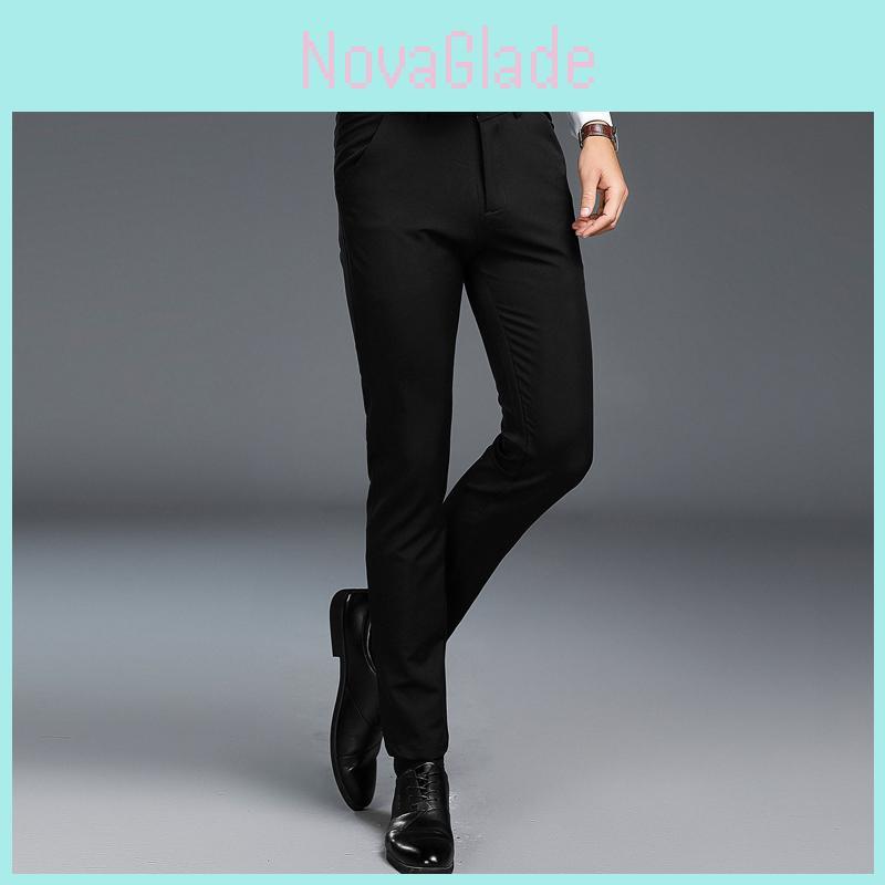Pantaloni da Uomo Giovane Moda di Qualità Premium Aderenti Slim Casual Base Elasticizzati