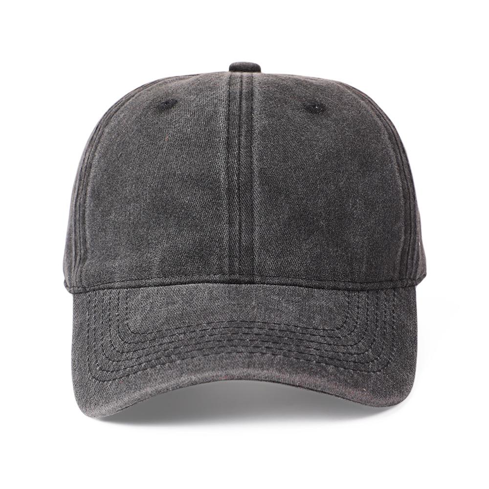 Gewaschene, verwaschene Baseballkappe aus Denim mit auffälligen Nähten, Sechs-Bahnen-Design, Schirmmützen-Stil zur DIY-Individualisierung – Perfekt für Sommer und Herbst.