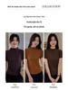 YB536# Women's Minimalist Half High Neck Slimming Solid Color Short Sleeve Shirt