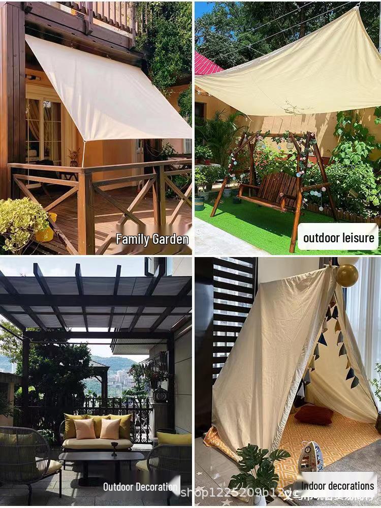 Custom-Made Rainproof and Leaf-Proof Outdoor Shade Sail Canopy - Oxford Sunshade Cloth, Adjustable Size