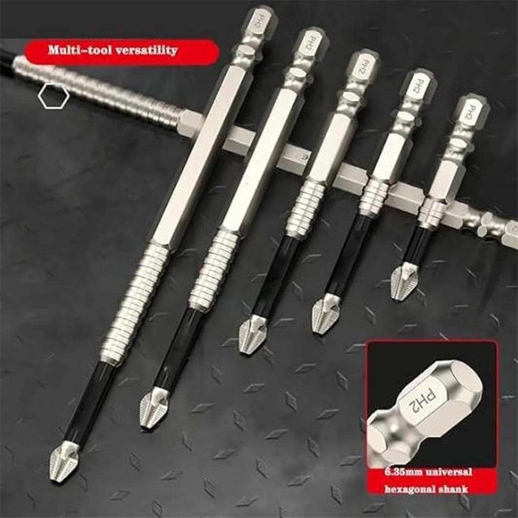 Slideach Magnetic Screwdriver Bits, High Magnetic Screwdriver Drill Bit Set, Anti-Slip Electric Screwdriver Set, Electric Precision Set, 50 65 75 100