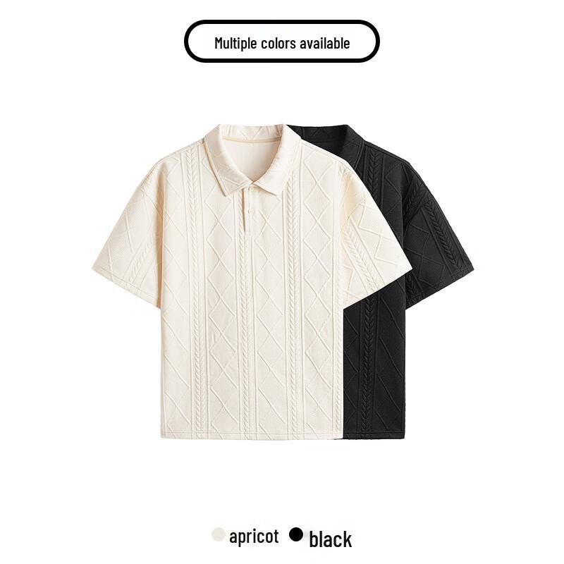 GXG Men's Textured Jacquard Polo Shirt